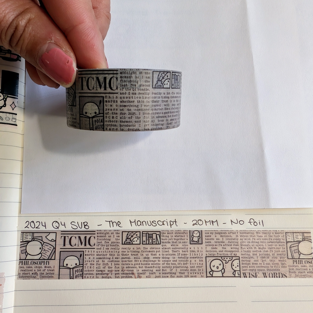 TheCoffeeMonsterzCo - The Manuscript Washi Tape Sample